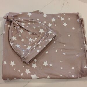MASONgrey LA stars swaddle and cap-LIKE NEW